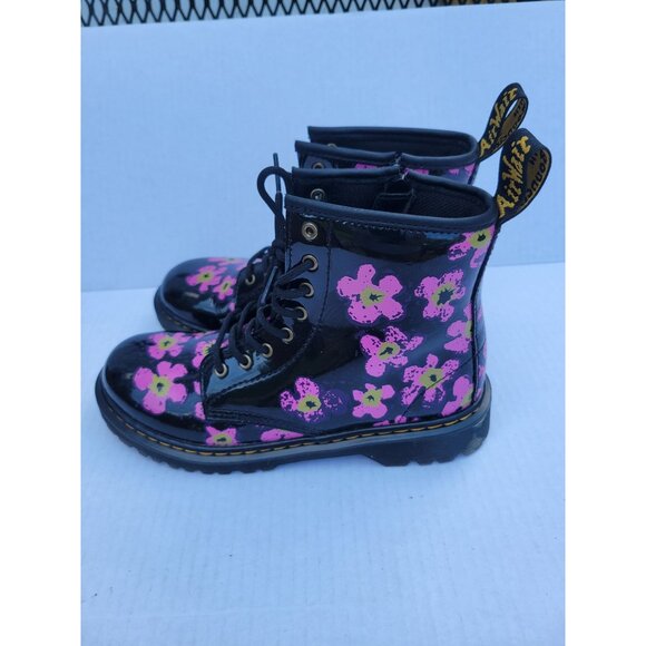 Doctor Martens JUNIOR 1460 PANSY PATENT LEATHER LACE UP BOOTS DR DOC WOMENS 5 36 - Picture 7 of 16